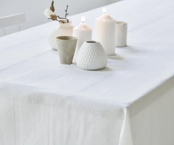 Hørdug “Haga” – Hvid