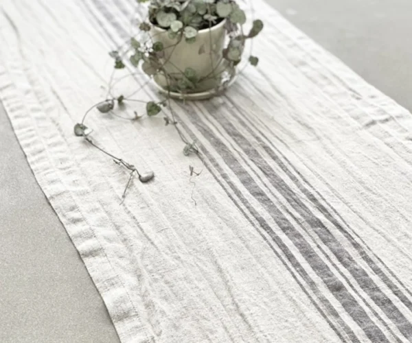 Bordløbere i hør “Tejst” – Natur m striber