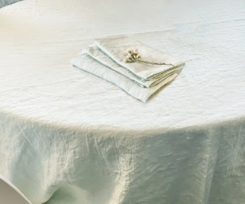 Rund hørdug “Tistle” – Mint