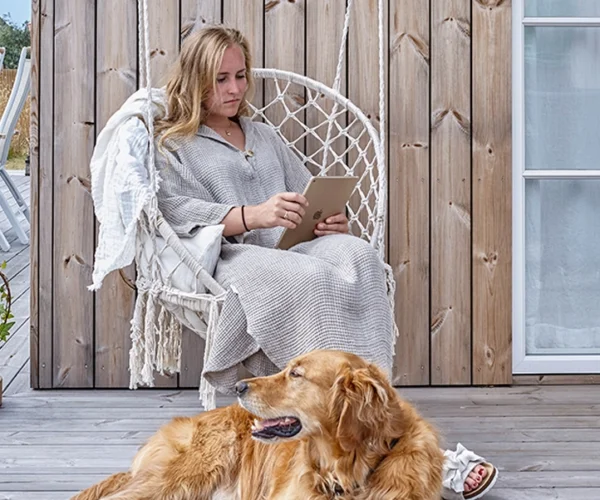 Badekåbe i hør “Lax”