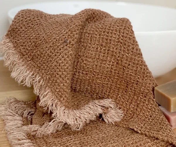 Vafflet hør håndklæder